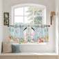 Easter Bunny Kitchen Tier Curtains 24 Inch Long 2 Panel Set, Rod Pocket Cafe by Unknown