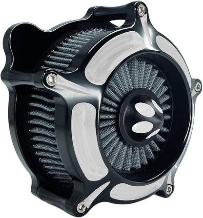 Motorcycle Air Filter Turbine Intake Cleaner Kit Cnc Cut Chrome - Image 8