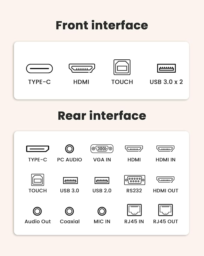 KEINONE Interactive Smart Board for Classroom, 85” 8+128 GB Electronic Digital Whiteboard Built-in Android OS & Open App Ecosystem - 4K Touchscreen Smartboard for Home Office School Studio Display