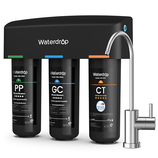 Waterdrop TSB 8 Layer Under Sink Water Filter, Bad Taste & Odor, by Waterdrop