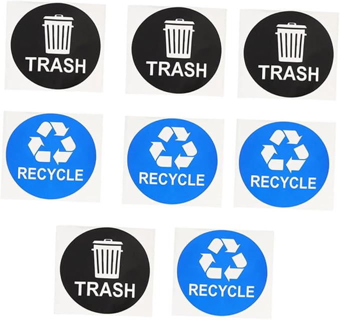 DOITOOL 8pcs Waterproof Trash Can Stickers by DOITOOL