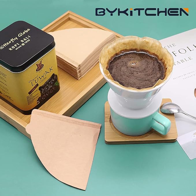 BYKITCHEN Size 02 Cone Coffee Filters, Disposable Paper Coffee Filters - Image 6