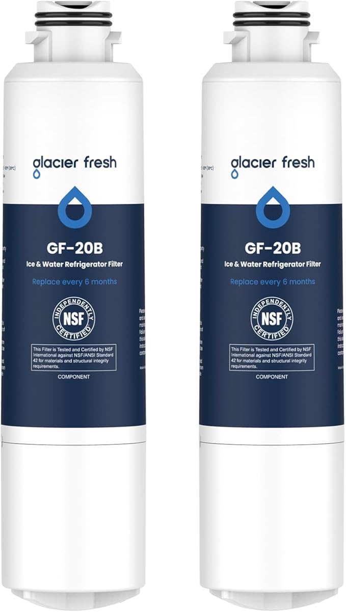 GLACIER FRESH Compatible with Samsung DA29-00020B Refrigerator Water Filter by GLACIERFRESH
