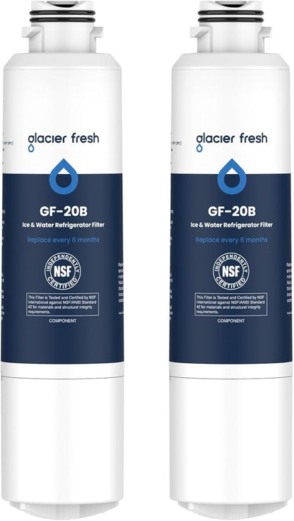 GLACIER FRESH Compatible with Samsung DA29-00020B Refrigerator Water Filter by GLACIERFRESH
