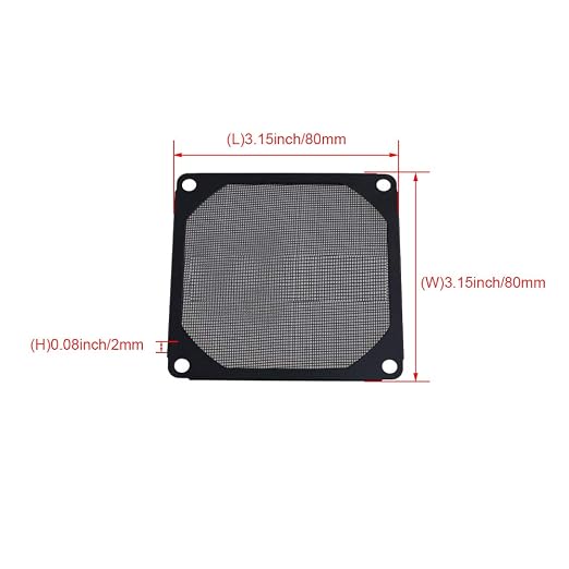 BQLZR Black 80 X 80mm PC Computer Chassis Fan Filter Mesh Metal Strainer - Image 5