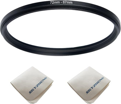 72mm Lens to 67mm Camera Lens Adapter 72mm to 67mm Step Down Ring Adapter Ring by SKYZHENG