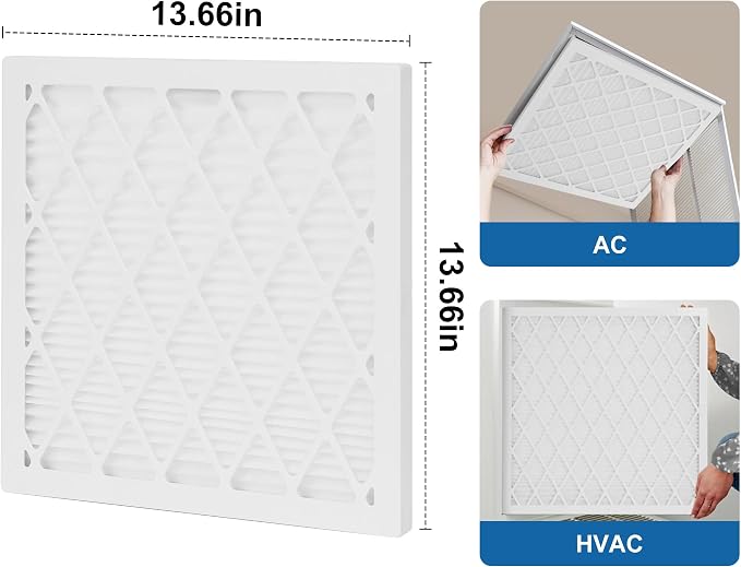 14x14x1 MERV 11 Air Filter, Quality AC/HVAC Furnace Filter，2 Reusable ABS Frame - Image 2