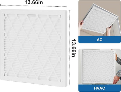 14x14x1 MERV 11 Air Filter, Quality AC/HVAC Furnace Filter，2 Reusable ABS Frame - Image 2