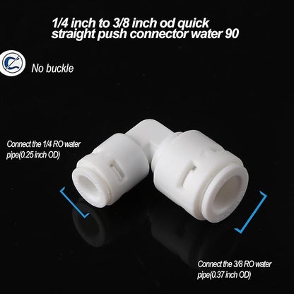10-Pack 3/8" to 1/4" Push to Connect Fitting Kit - Image 4