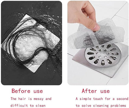 Disposable Floor Drain Sticker, Hair Drain Catcher, Shower Drain Square Mesh - Image 4
