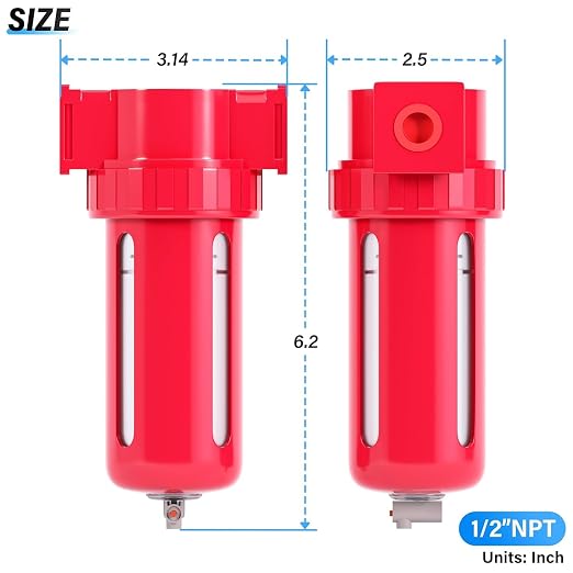 TAILONZ PNEUMATIC 0-150PSI 1/2 Inch NPT Aluminum Alloy Compressed Air - Image 2