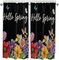 Spring Flowers Living Room Curtains 72 Inches length, Watercolor Country by Unknown