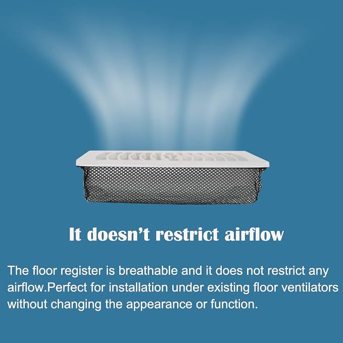 4"x10" Floor Register Trap Covers Screen Air Vent Filters - Image 3