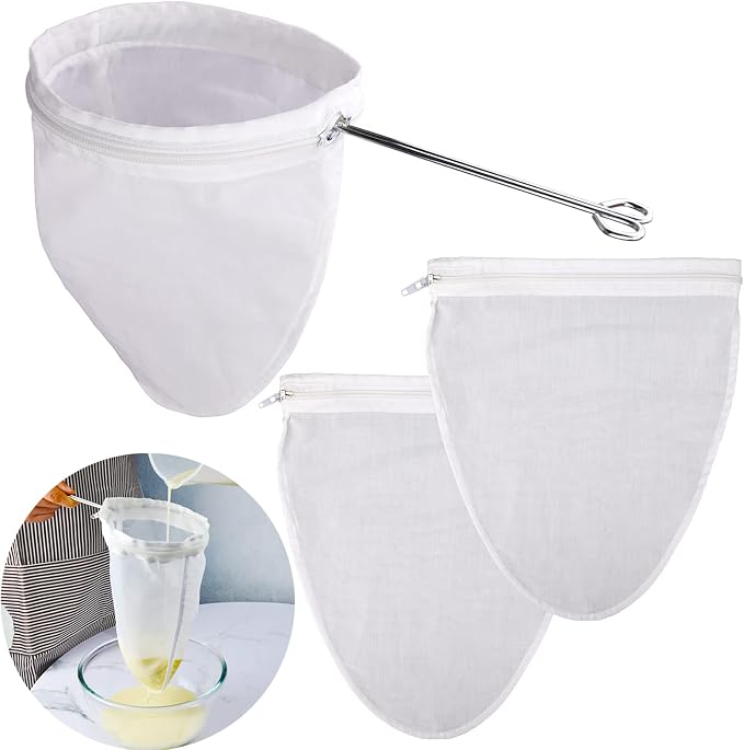 WMKGG Ultra Fine Mesh Strainer Bags, Reusable Filter Bags by Focusonthekitchensupplies