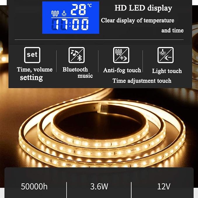 600 x 800mm LED Wall Mounted Bathroom Mirror - Image 3