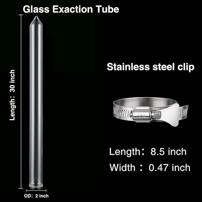 Chunful Glass Extractor Extraction Filter Tube 30" Long 50mm Diameter Thick and - Image 2