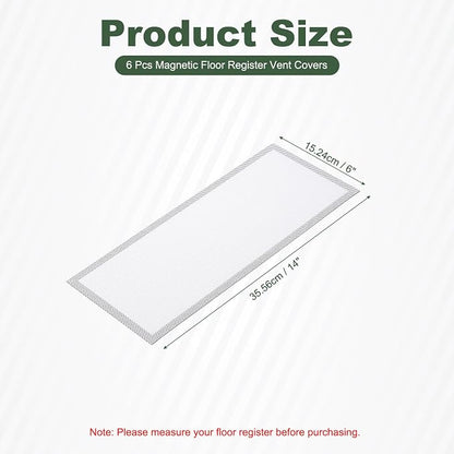 YOKIVE 6 Pcs Magnetic Floor Vent Covers, Floor Register Cover PVC Mesh Air Vent - Image 2
