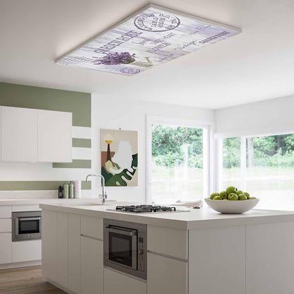 Fluorescent Light Covers for Ceiling Lights Lavender Flower Magnetic Light - Image 2