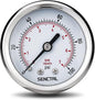 SENCTRL 0-100 Psi Pressure Gauge, 1/4 NPT Back Mount, Waterproof, Stainless by senctrl