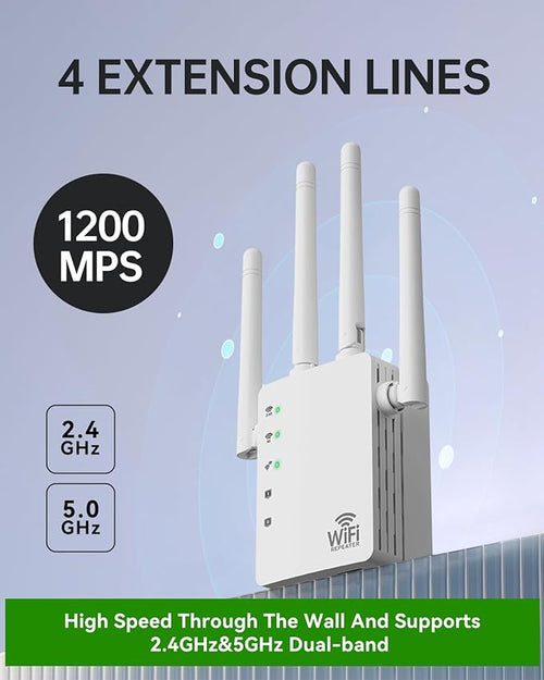 2026 WiFi Extender Signal Booster for Home, 10X Faster New Wireless Long Range Amplifier, Covers up to 13888 sq.ft, WiFi Booster Dual Band,WiFi Repeater with Ethernet Port & EasyMesh, Easy Setup