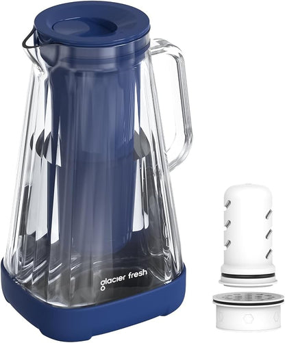 GLACIER FRESH 10 Cup Purela Glass Water Pitcher by GLACIERFRESH