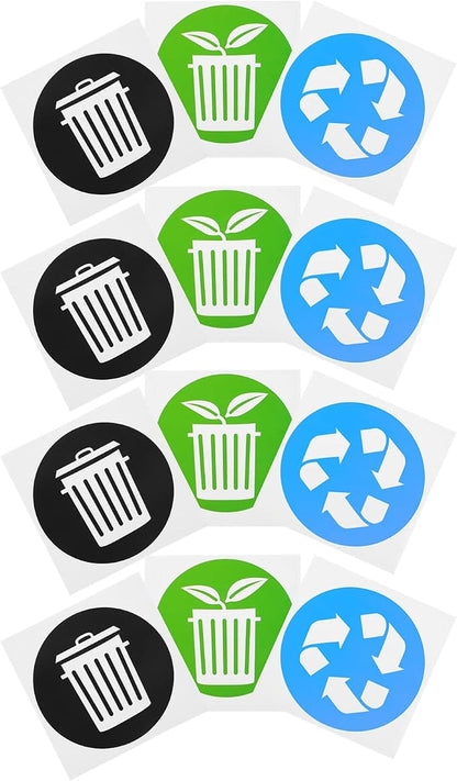 Zerodeko 12pcs Garbage Sorting Stickers by Zerodeko