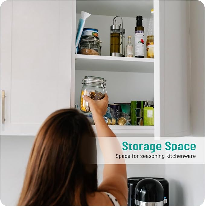 Wall Kitchen Cabinets, RTA Cabinets, White Shaker Cabinet, Wall Mounted, RTA Upper Cabinet, Modern for Kitchen and Bathroom with Door (White, 18" W x 42" H x 12" D)