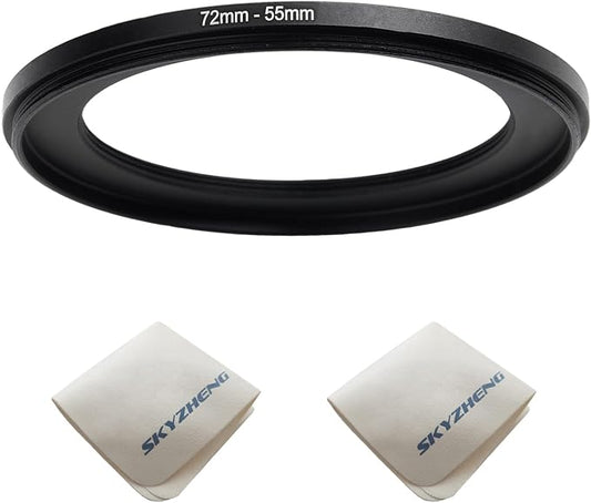 72mm Lens to 55mm Camera Lens Adapter 72mm to 55mm Step Down Ring Adapter Ring by SKYZHENG