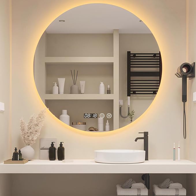 LTSRLL Frameless Illuminated LED Bathroom Wall Mirror by LTSRLL