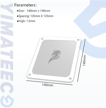 140mm Fan Filter PC Dust Filter Computer Fan Grills Dust Mesh Magnetic Frame PC - Image 4