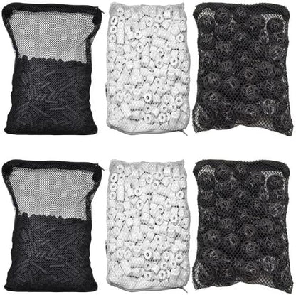 Wave Point Aquarium Filter Media Kits, 1 lb Activated Carbon + 50pc Bio Balls by Wave+Point