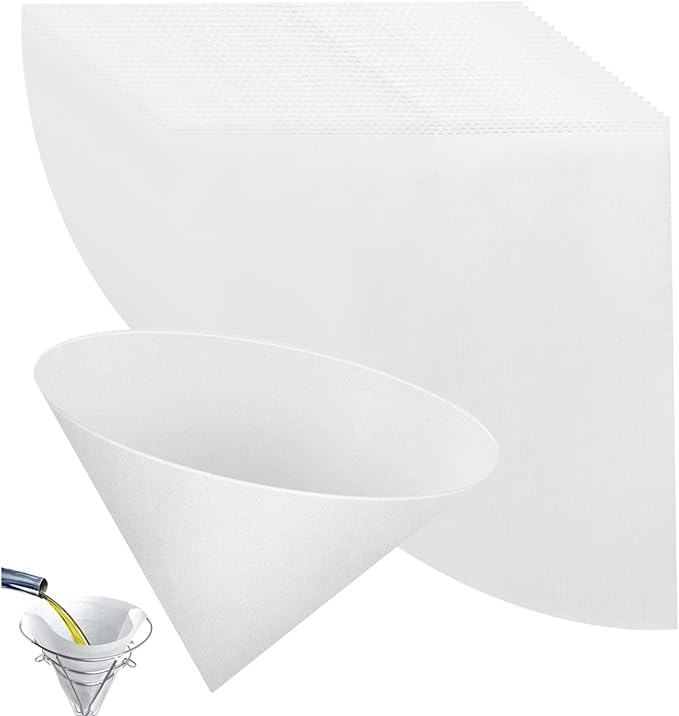 25 Pack 10" Deep Fryer Oil Filters Non Woven Cooking Oil Cones Strainer Maple by Unknown