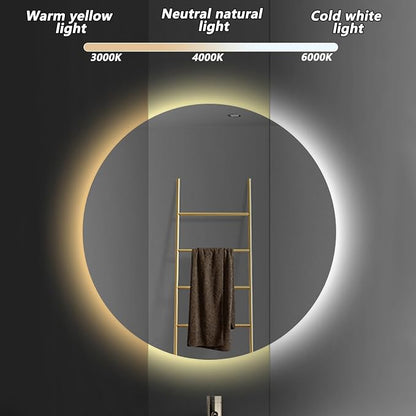 Bathroom Mirror with LED Lights and Touch Sensor, Wall Mounted Mirror with - Image 4