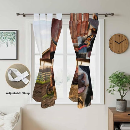Farm Cows Bedroom Curtains 72 Inch Length, Window Curtains Tab Top, Farmhouse - Image 5