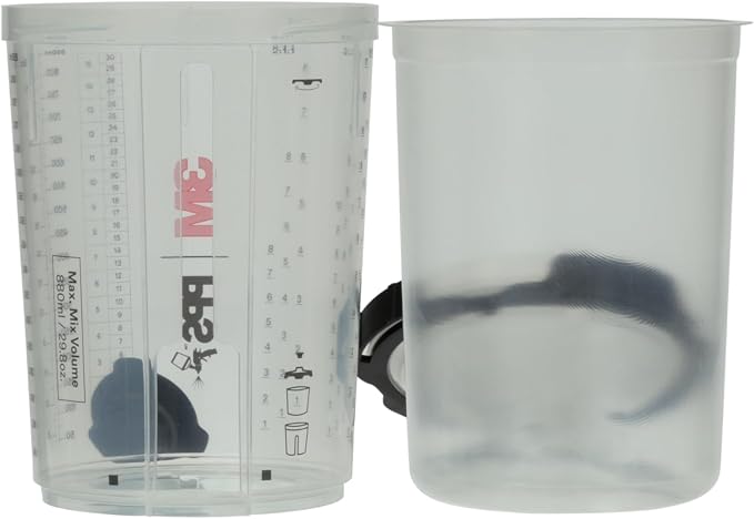3M PPS 2.0 Spray Gun Cup, Lids and Liners Kit, 28 Ounces, 200-Micron Filter - Image 8