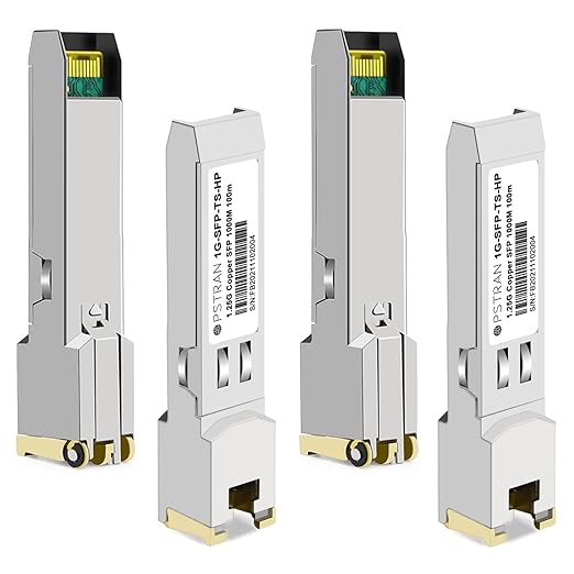 OPSTRAN 1000BASE-T SFP RJ45 Copper Transceiver Module Compatible with HPE Aruba J8177D J8177DCM JL747A Procurve J8177C J8177B J8177A 100m Cat5e/6 4 Pack