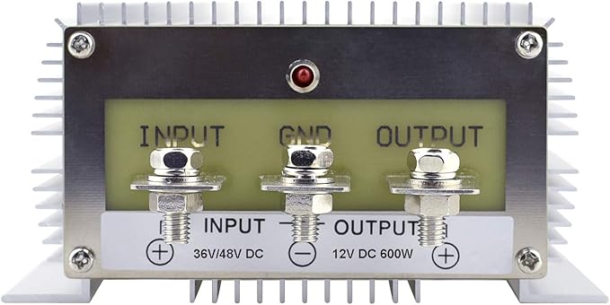 Cllena DC Converter Regulator 36V/48V to 12V 50A 600W Waterproof Voltage Reducer DC/DC Power Supply Module Buck Transformer for Golf Cart