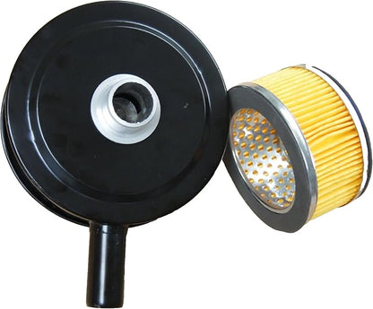 Air Compressor Intake 6" Air Filter Silencer 1" MPT Paper Cartridge Metal House by Unknown