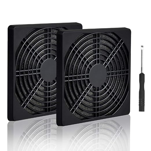 ELUTENG 120mm Fan Filter 2 Pack IP40 Dustproof Blower Guard ABS Computer by ELUTENG