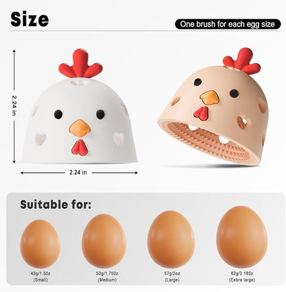 2PCS Egg Cleaner, Egg Washer for Fresh Eggs, Silicone Chicken Coop Accessories - Image 2