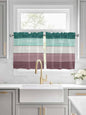 Retro Farm Woodcuts Texture Window Valance Curtains, 2 Panel by IDOWMAT