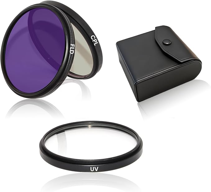 Universal 49mm Multi-Coated Lens Filter Kit, 3 Piece UV-CPL-FLD Camera Filters by WOKYO