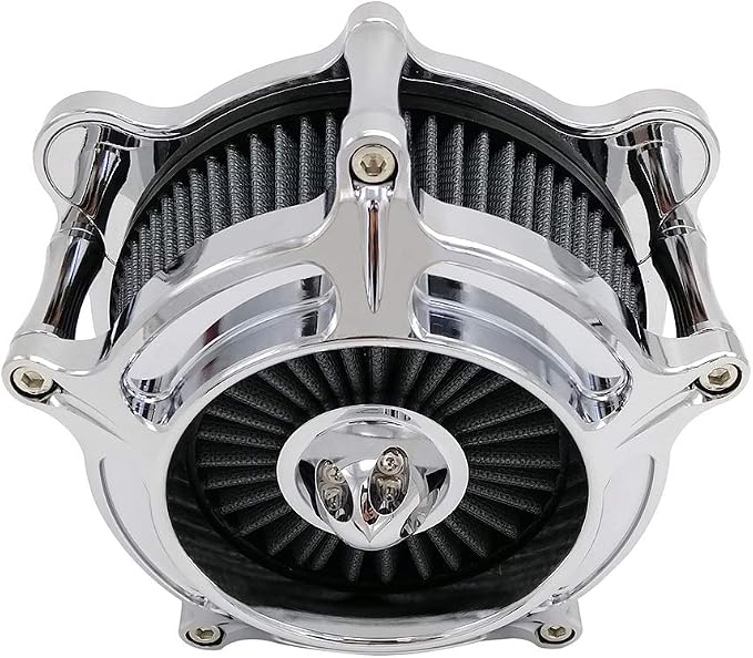 Harley Air Cleaner Turbine Intake Chrome Filter Kit Cnc Cut - Image 2