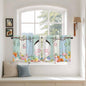 Easter Kitchen Tier Curtains 24 Inch Long 2 Panel Set, Rod Pocket Cafe Small by Unknown