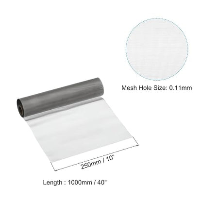 PATIKIL 40"L x 10"W Woven Wire Mesh, 150 Mesh 316L Stainless Steel Air Vent - Image 2