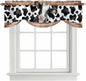Cow Printed Tie Up Valance Curtains by Unknown