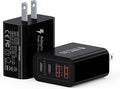 40W USB C Charger Block, 2-Pack 4-Port Type C Fast Charging Brick Dual PD&QC Wall Plug Adapter Power Brick for iPhone 13/14/15/16/17/Pro Max/Plus/iPad/Airpods/iwatch/Samsung Galaxy (Black)