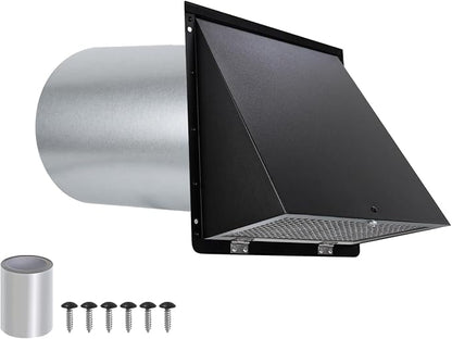 4 Inch Dryer Vent Cover Outside, Dryer Wall Vent Exhaust Vent Cover, Hooded by JYINCPED