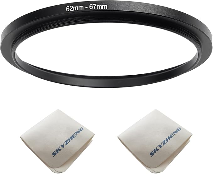 62mm Lens to 67mm Camera Lens Adapter 62mm to 67mm Step Up Ring Adapter Ring by SKYZHENG