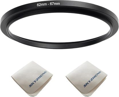 62mm Lens to 67mm Camera Lens Adapter 62mm to 67mm Step Up Ring Adapter Ring by SKYZHENG